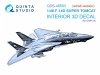 Quinta Studio QDS-48593 F-14D Super Tomcat 3D-Printed & coloured Interior on decal paper (GWH) (Small version) 1/48